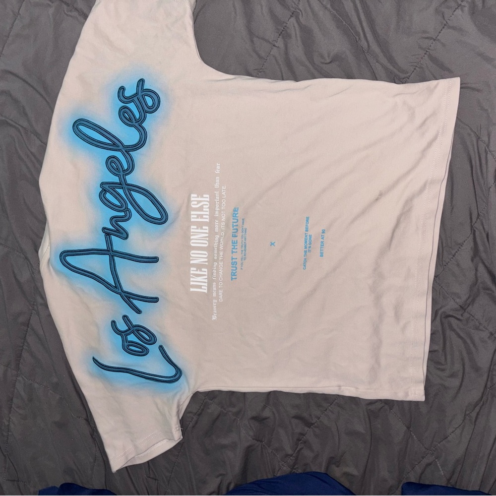 White and Blue Los Angeles Graphic Tee